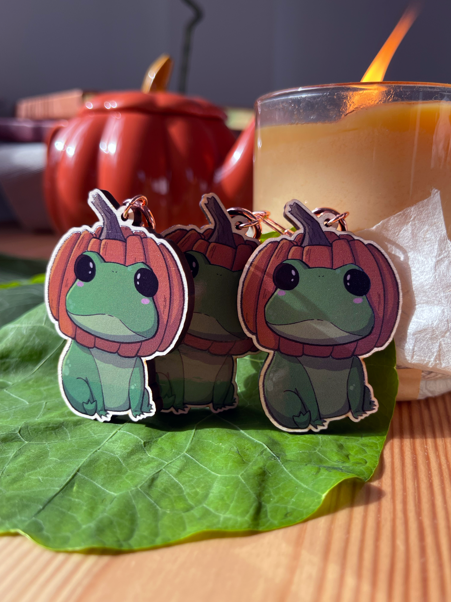 Pumpkin Froggy Keyring