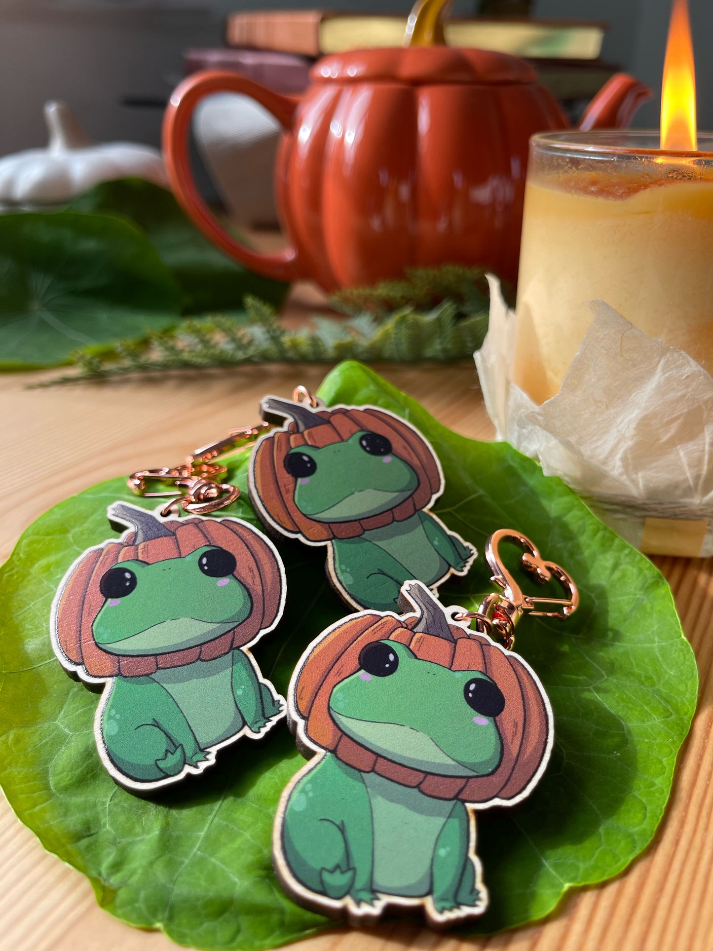 Pumpkin Froggy Keyring