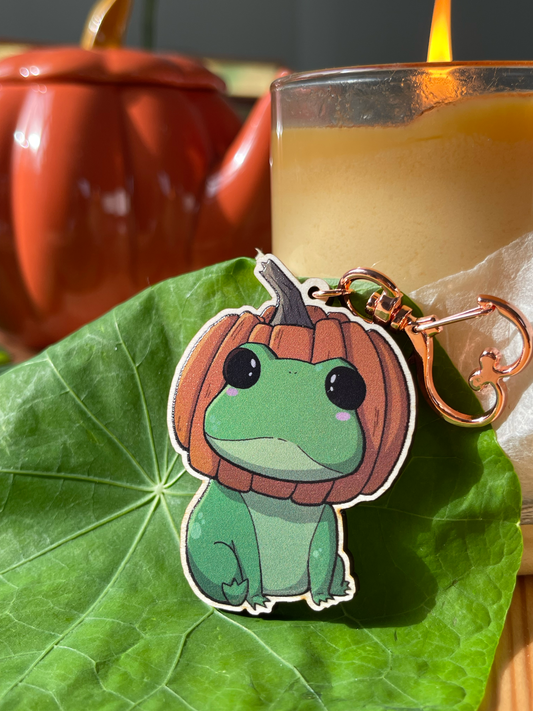 Pumpkin Froggy Keyring