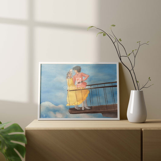 Howl's Moving Castle Watercolour Print