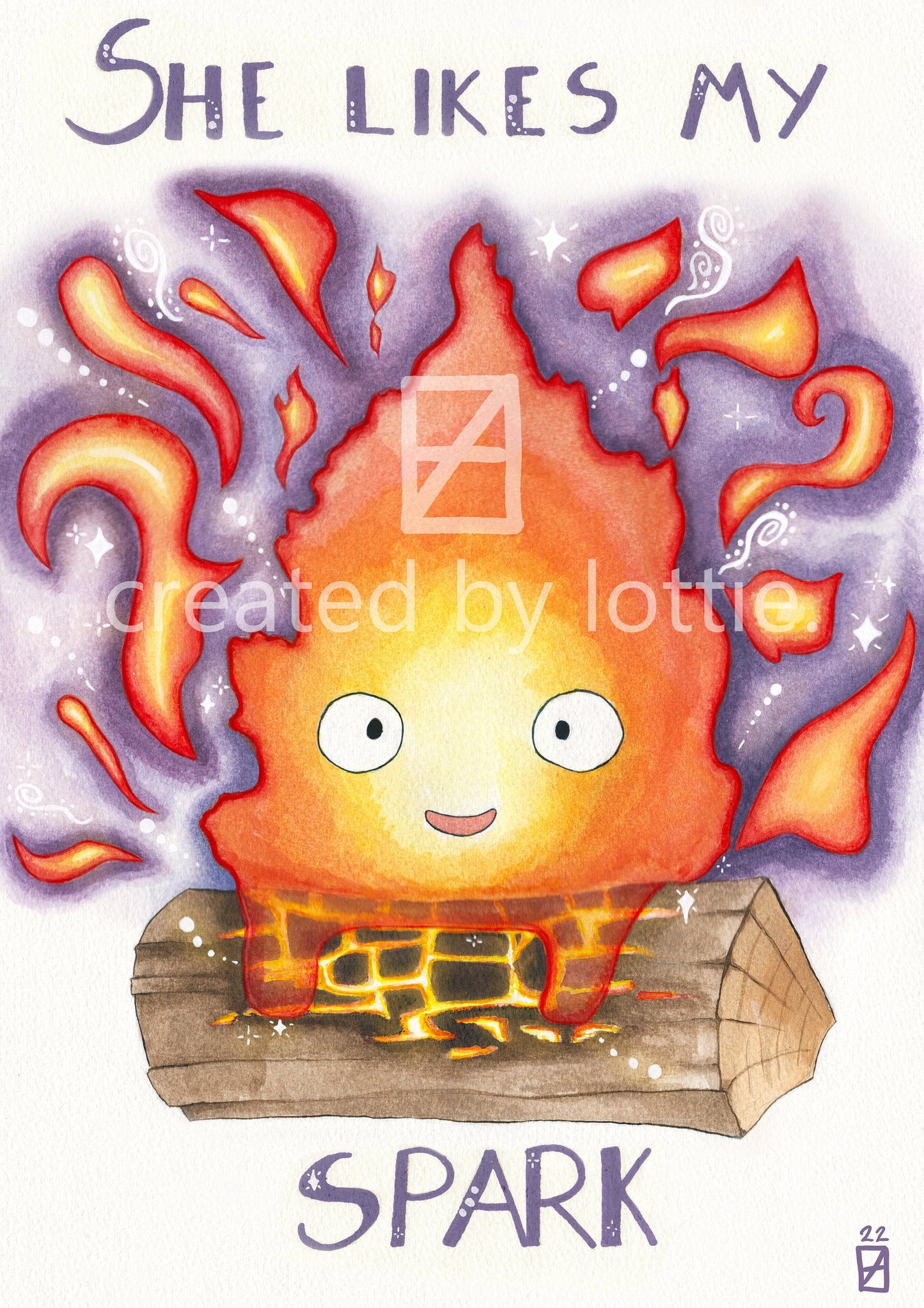 She Likes My SPARK! Watercolour Print