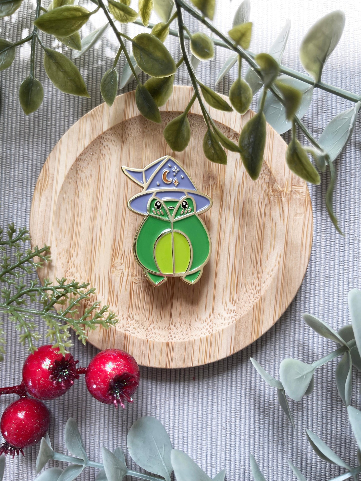 Witch Frog Enamel Pin Badge